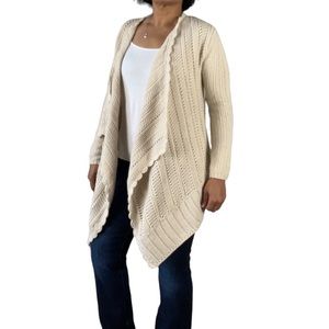 David Kahn Jeanswear Drape Cardigan Knit Sweater, S